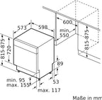 Siemens SN43ES14VE, iQ300 Smarter Geschirrspüler, Unterbau-Spülmaschine mit Besteckschublade, 60 cm, automatische Türöffnung dank autoOpen dry, besonders leise mit iQdrive-Motor, aquaStop, Edelstahl
