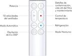 Purifier Hot+Cool™ Gen1 HP10 purificador de aire y calefactor – purificación, función calefacción y refrigeración (Plata)