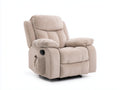 Sillones reclinables de tela acolchada 91x96x104 cm - beige - diseño ergonómico con función relax manual para salón