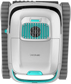Cecotec Robot Limpiapiscinas para Fondos, Paredes y Línea de Flotación Conga Pooldroid 5000 TotalClean Pearl. Superficies 100m2, Pendiente Máx 90º, Limpieza Ordenada, Autonomía 100min, Capacidad 4L