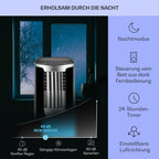 Klarstein Mobile Klimaanlage mit Abluftschlauch, 3-in-1 Klimagerät mit Ventilator & Luftentfeuchter, Kleine & Portable Klimaanlage für Wohnung & Büro,10000 BTU AC mit Niedrigem Verbrauch