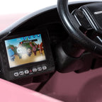 Coche eléctrico Infantil Rosa Land Rover Evoque 12V con Pantalla MP4, Mando a Distancia y Ruedas de Goma EVA
