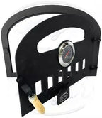 Puerta de horno de leña con vidrio (mediano), negro, chapa de acero - Sor pampa grill cod 23 (grande)