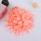 Spike Petal Pom Fabric Flower with Beads - Product Detail Photo 2