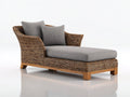 Tumbonas de ratán tejido 176x82x76 cm - Marrón-Gris oscuro - Diseño elegante para terraza y salón