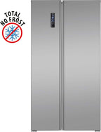 Bomann® French Door Kühlschrank No Frost | Kühl-Gefrier-Kombinationen mit Total No Frost | Kühlschrank mit Gefrierfach 400L | Side by Side Kühlschrank mit MultiAirflow-System | KG 7354 Edelstahl