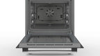 Bosch HKR39C250 Serie 4 Elektro-Standherd, 60 cm breit, EcoClean Direct Reinigungshilfe, 3D Heißluft Backen auf 3 Ebenen, LED-Display-Steuerung, erweiterbare Kochzone für großes Kochgeschirr