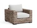 Sillones de ratán 93x87x77 cm - marrón claro y beige - diseño natural para exterior