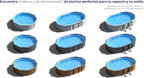 Gre KIT240GF Piscina de Acero Elevada, Redonda con Aspecto Acero Grafito, Piscinas Desmontables para Jardín, 240 x 120 cm, Kea