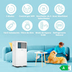 COMFEE Pingüino Aire Acondicionado Portátil 8000 BTU / 2000 Frigorías – Climatizador sin unidad exterior – Enfriador Silencioso Bajo Consumo con Kit de Ventana | 3x1 Refrigera, Ventila y Deshumidifica