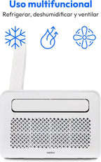MEDION Smart Split Aire Acondicionado Caravana P502 (5000 BTU, 3 en 1, Refrigeración, Deshumidificación, Ventilador, hasta 12 m², ideal para caravanas, Campers, Modo Nocturno, WiFi, App, MD 37735)
