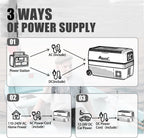 Alpicool T50 50 litros Nevera portátil 12 V 24 V congelador, pequeño congelador para coche, camping, camión, barco y enchufe con puerto USB