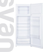 SVAN Frigorífico 2 Puertas Blanco SF145501E. Capacidad 206 Litros, Puerta Reversible, Bajo Nivel Sonoro, Eficiencia Energética Clase E