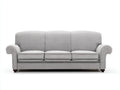 Sofás 3 plazas 220x95x85 cm tapizado tela gris diseño clásico cómodo