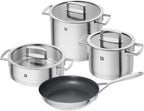 ZWILLING Kochtopf-Set, 5-tlg., 4 Deckel, Induktionsgeeignet, Edelstahl, Vitality