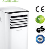 Comfee Mobiles Klimagerät MPPH-09CRN7, 9000 BTU 2,6kW, Kühlen&Ventilieren&Entfeuchten, Raumgröße bis 88m³(33㎡), Mobile Klimaanlage mit Abluftschlauch