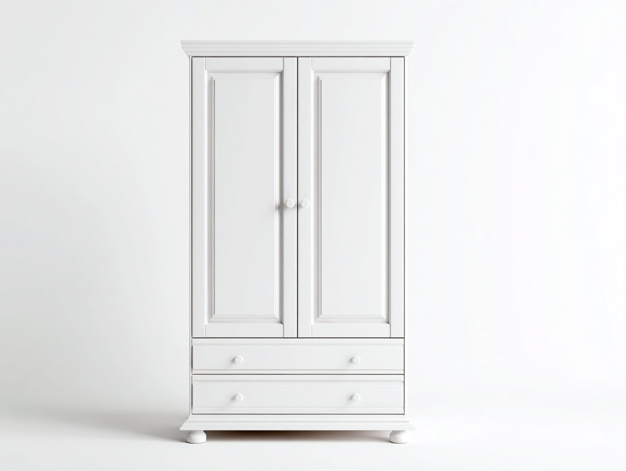 Armarios madera MDF 100x50x180 cm - color blanco - diseño clásico