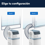Pinguino Compact PAC ES72 YOUNG Aire Acondicionado Portátil 8.300 BTU/h, 2,1 kW, hasta 60m³, Función Deshumidificador y Ventilación, Temporizador 24 Horas