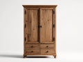 Armarios de madera 110x55x190 cm - marrón - 2 puertas y 4 cajones - estilo rústico