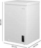 Cecotec Congelador Horizontal 143L Bolero CoolMarket Chest 143P White E. Cesta con Asas, Control Electrónico LED, UltraContact D-Cool, Dual Function, Puerta ZeroG (80º-30º), Fast Freezing, Compacto