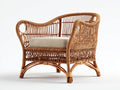 Sillones de ratán natural 85x70x80 cm color marrón-beige apto para salón diseño clásico