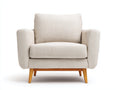 Sillones relax tapizados 85x85x90 cm - beige - patas de madera - diseño moderno
