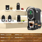 Magician1 Mini Multikapsułkowy Ekspres do kawy 5 w 1, do Nespresso, Dolce Gusto, Lavazza A Modo Mio, Saszetki ESE 44mm i Kawy Mielonej, 20 Barów Włoska Pompa,1450W, Wyświetlacz LED, do Domu i Biura