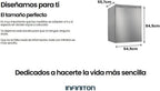 INFINITON CV-A85I - Congelador vertical, 80 Litros, 85 cm, 3 cajones, Control de temperatura, Puerta reversible, Regulación en Altura, E, Inox