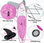 Premium-Stand-Up-Paddle-Board, Yoga-Board mit strapazierfähigem SUP-Zubehör und Tragetasche | Breiter Stand, Surf-Kontrolle, rutschfestes Deck, Leine, Paddel und Pumpe für Jugendliche und Erwachsene