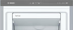 Bosch - Congelador Vertical NoFrost, Serie 4, alto 186 x ancho 60 cm, 242 L, Cajones BigBox para alimentos grandes, Sistema Multiairflow, Acero, GSN29VIEP