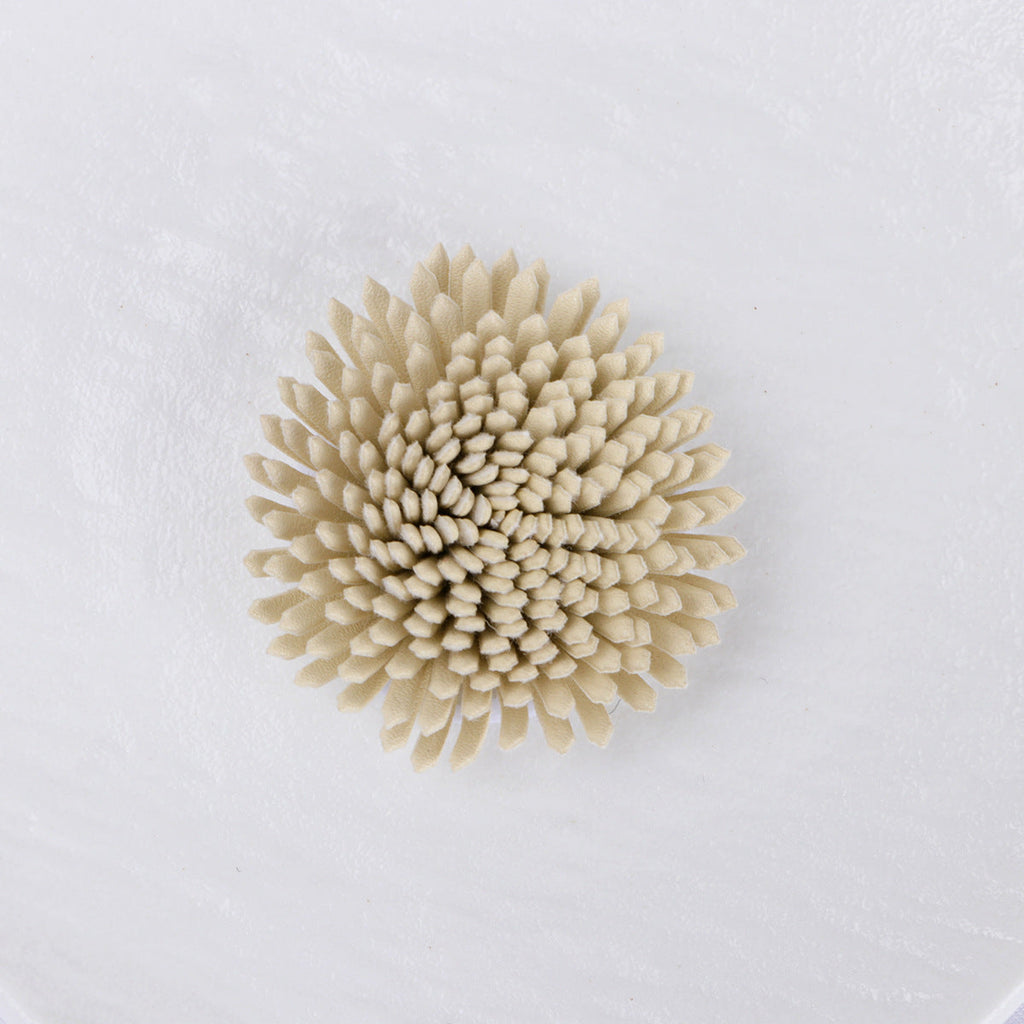 Textured Spike Pom Fabric Flower Applique - Product Detail Photo 4