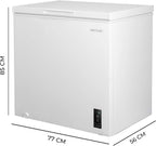 Cecotec Congelador Horizontal 198L Bolero CoolMarket Chest 198P White E. Cesta con Asas, Control Electrónico LED, UltraContact D-Cool, Dual Function, Puerta ZeroG (80º-30º), Fast Freezing, Compacto