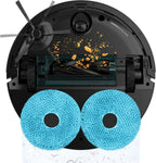 Cecotec Robot Aspirador y Friegasuelos con IA y Base Autovaciado Conga X70. Motor de Succión 15000Pa, Base 4 en 1, Tecnología Láser, Mopas Giratorias, Cepillo Lateral, App y Bluetooth