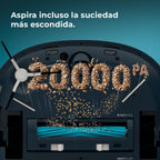 Cecotec Robot Aspirador y Friegasuelos con IA, Base Autovaciado y Tecnología Láser Conga Z100. 20000Pa, Fregado Profesional con Mopa Bimaterial XXL, Autovaciado Polvo, Agua y Limpieza de Mopas, App
