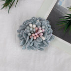 Sparkle Dahlia Fabric Flower with Bead Center - Product Detail Photo 1