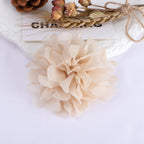 Layered Chiffon Pom Fabric Flower Applique - Product Detail Photo 2