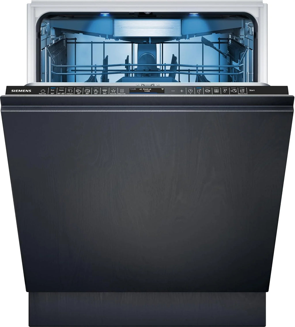 Siemens SN63EX06VE, iQ300 Smarter Geschirrspüler, Vollintegrierte Spülmaschine, 60 cm, Besteckschublade, Extra leise, varioSpeed, Automatische Türöffnung, Dreifach rackMatic, infoLight, intesiveZone