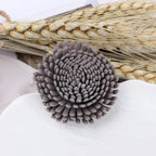 Textured Spike Pom Fabric Flower Applique - Product Detail Photo 1