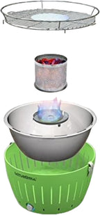 LotusGrill G-RO-34 - Barbacoa de carbón sin humo 35 x 26 x 23.4, color rojo