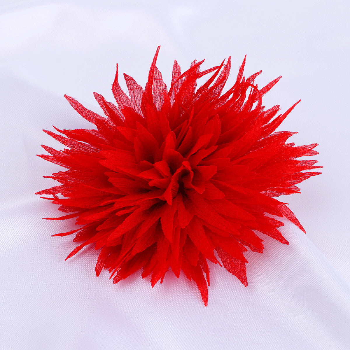 Spiky Petal Pom Fabric Flower Applique - Product Detail Photo 3