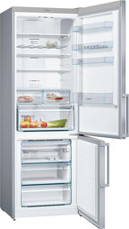 Bosch Serie 4 - Frigorífico combinado, NoFrost, alto 203 x ancho 70 cm, 438 L, Tecnología VitaFresh, Blanco - KGN49XIDQ
