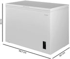 Cecotec Congelador Horizontal 249L Bolero CoolMarket Chest 249P White E. Cesta con Asas, Control Electrónico LED, UltraContact D-Cool, Dual Function, Puerta ZeroG (80º-30º), Fast Freezing, Compacto