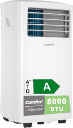 COMFEE Pingüino Aire Acondicionado Portátil 8000 BTU / 2000 Frigorías – Climatizador sin unidad exterior – Enfriador Silencioso Bajo Consumo con Kit de Ventana | 3x1 Refrigera, Ventila y Deshumidifica