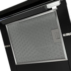 CIARRA CBCB6736H Campana Extractora de Pared 60cm Clase A+++ 3 Velocidades Evacuación al Exterior y Recirculación Interna por Filtro de Carbón CBCF003 Luz LED