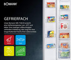 Bomann® French Door Kühlschrank No Frost | Kühl-Gefrier-Kombinationen mit Total No Frost | Kühlschrank mit Gefrierfach 400L | Side by Side Kühlschrank mit MultiAirflow-System | KG 7354 Edelstahl