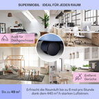 Klarstein Mobile Klimaanlage mit Abluftschlauch, 5-in-1 Klimagerät, Ventilator, Luftentfeuchter, Luftreiniger & Nachtmodus, App-Steuerung, Kleine & Portable für Wohnung & Büro, 12000 BTU