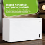 Aspes Congelador Horizontal Blanco ACHH4500EDC. Capacidad 418 Litros, Dual Cooling, 2 Cestas, Bajo Nivel Sonoro, Eficiencia Energética Clase E