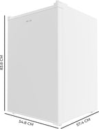 Cecotec Congelador Vertical Sobremesa 97 L Bolero CoolMarket TF 97 White, Clase Energética E, Diseño compacto, Puerta reversible, 3 Cajones, Medidas 55,1 x 57,5 x 83,5 cm, Color Blanco