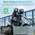 Carpuride W502S Pro - GPS inalámbrico para Motocicleta, Carplay/Android Auto, Pantalla táctil Impermeable de 5", con Soporte BM05, Bluetooth Trans, Mando a Distancia con Cable y navegación