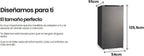 INFINITON Congelador Vertical CV-140L25XEQ, 145 Litros, E, Función Fast Freezing, Congelador 4****, cajón Flap, Tirador integrado, Puerta reversible, Inox